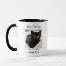 Purrfeição é uma Caneca Personalizada de Gato