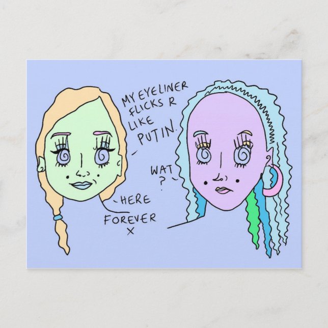 Putin Baby | Impressão de cartão postal | #ouvidos (Frente)