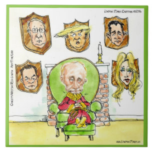 Putin On The Ritz C/ Trump Azulejo Cerâmico Cômico