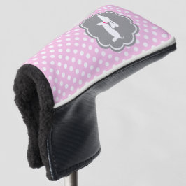 Putter Cobrir de Golfe de Bolinhas Rosa Dachshund