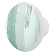 puxador de cerâmica verde-claro e de menta escura