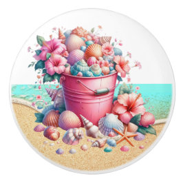 Puxadores para gaveta em conchas do mar da praia -