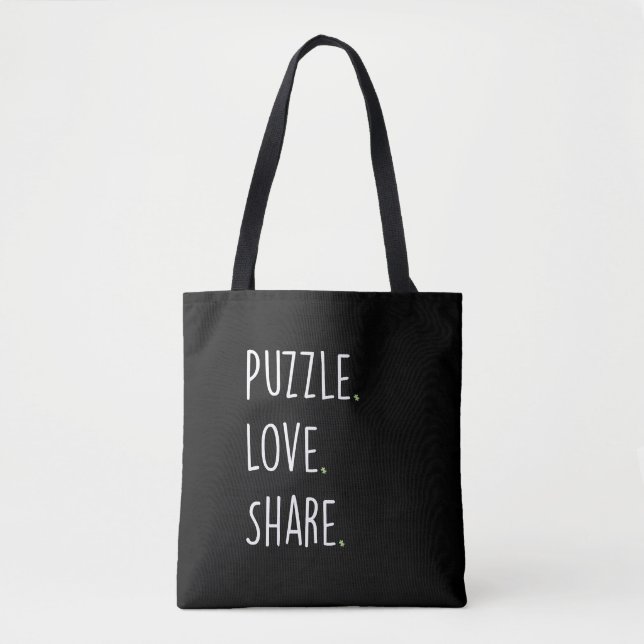 Puzzle. Love. Share. Tote Bag (Frente)