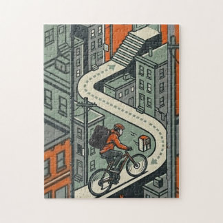 PUZZLES: Quebra-cabeça Urbano de Entrega de Bicicl