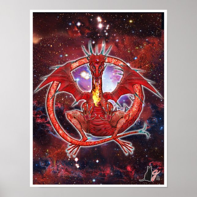 Pyrope Cosmic Dragon Poster (Frente)