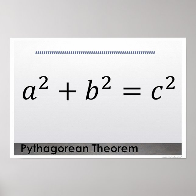 Pythagorean Theorem Math Poster (Frente)
