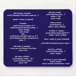 Python morning_routine() Mouse Pad – Coders Gift