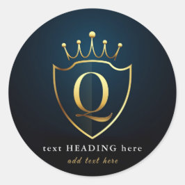 Q - Letra Monograma - Adesivo Redondo