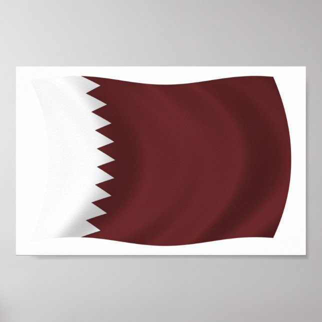 Qatar Flag Poster Print (Frente)