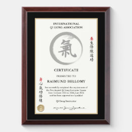 Qi Gong Instructor Certificate