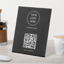 QR Code Business Logo Modern Professional Black