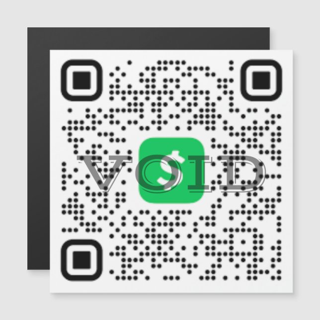 QR Code Cash App Magnet (Frente/Verso)