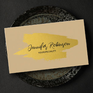 QR code earthy tone gold frame cartão de visita