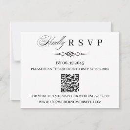 QR Code Template Celtic Knot Wedding RSVP Card
