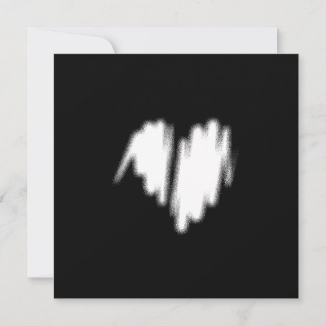 Qr Code White Heart Grafite Sprayed Heart (Frente)