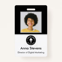 QR e código de barras do Crachá mínimo de funcioná