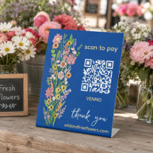 QR PAGAMENTO SCAN Florista Flores Pintadas à Mão M