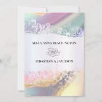 *~* QR Pastel RSVP AR2 Convite de Casamento Agata