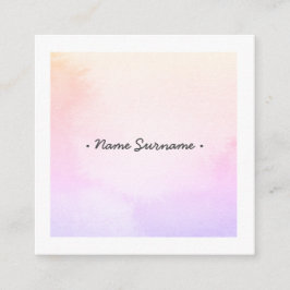 Quadrado A aguarela na moda Stoke o cartão de visita de