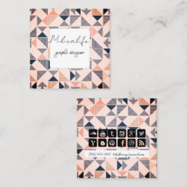 Quadrado Abstrato, cartão de visita de mídia social