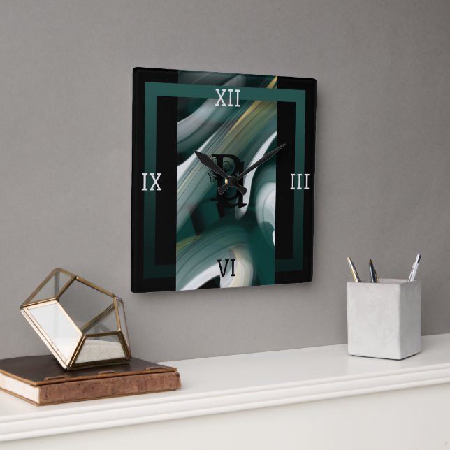 Quadrado Abstrato de Tendência Interior do de Relógio de Pa (Escritório)