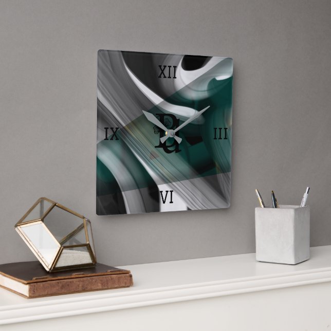 Quadrado Abstrato de Tendência Interior do de Relógio de Pa (Escritório)