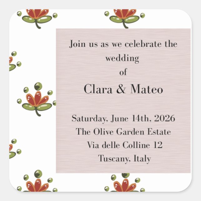 Quadrado Adesivo (Frente)