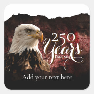 Quadrado Adesivo Águia Patriótica 250 Anos
