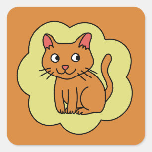 Quadrado Adesivo Amante de Gato Ousado perfeito pai/mãe