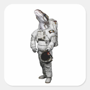 Quadrado Adesivo Astronauta Cobra