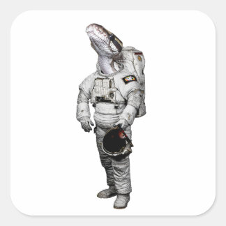 Quadrado Adesivo Astronauta Cobra