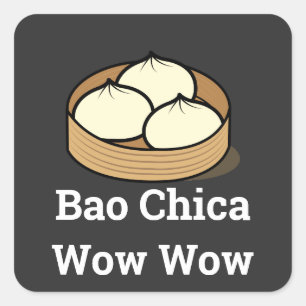 Quadrado Adesivo Bao Chica Wow Wow