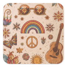 Adesivo boêmio hippie