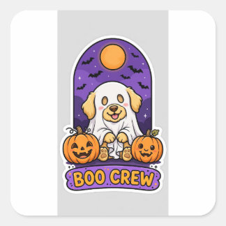 Quadrado Adesivo Boo Crew — Fantasia de Fantasma para Golde