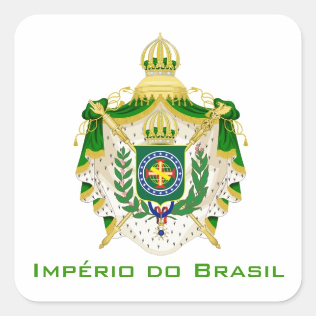 Quadrado Adesivo Brasão Império (Frente)