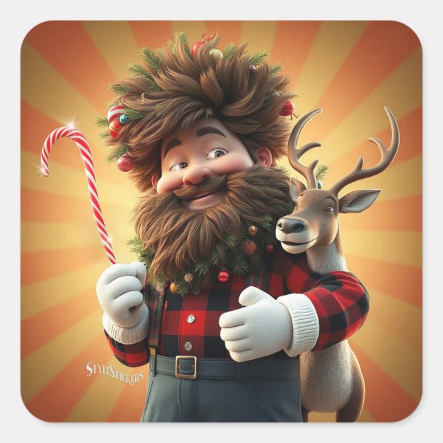 Quadrado Adesivo Clássico (Frente)