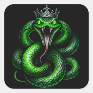 Quadrado Adesivo Coroa de Cobra Rei