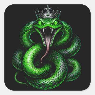 Quadrado Adesivo Coroa de Cobra Rei