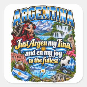 Quadrado Adesivo da Argentina