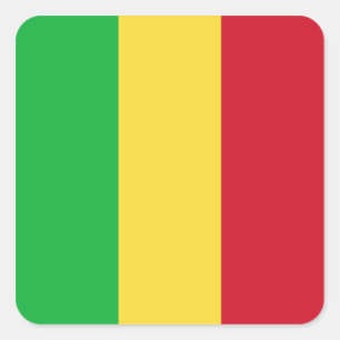 Quadrado Adesivo da Bandeira do Mali