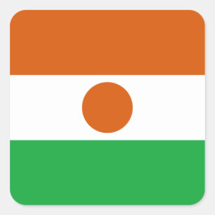Quadrado Adesivo da Bandeira do Níger