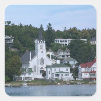 Quadrado Adesivo da ilha Mackinac