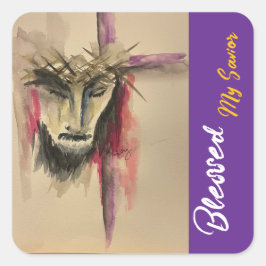 Quadrado Adesivo da Paixão de Cristo