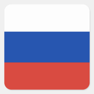 Quadrado Adesivo da Praça da Bandeira da Rússia
