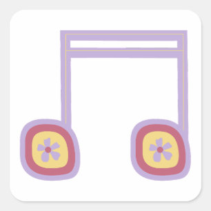 Quadrado adesivo das folhas de música