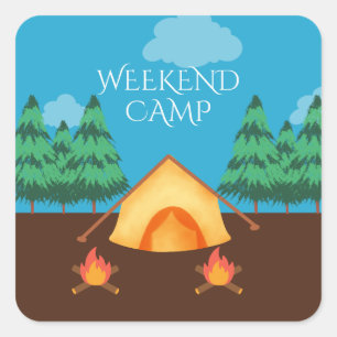 Quadrado Adesivo de Acampamento / Aventuras ao Ar Livre Mod