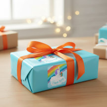 Adesivo de Agradecimento Personalizado Unicórnio F