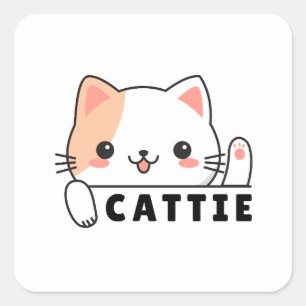 Quadrado Adesivo de Amante de Gato Ousado mãe de gato