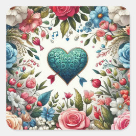 Quadrado Adesivo de Amor