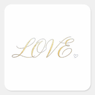 Quadrado Adesivo de amor minimalista moderno simples